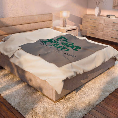 Velveteen Plush Blanket — 'The Great I Am, Forever The Same' Inspirational Throw