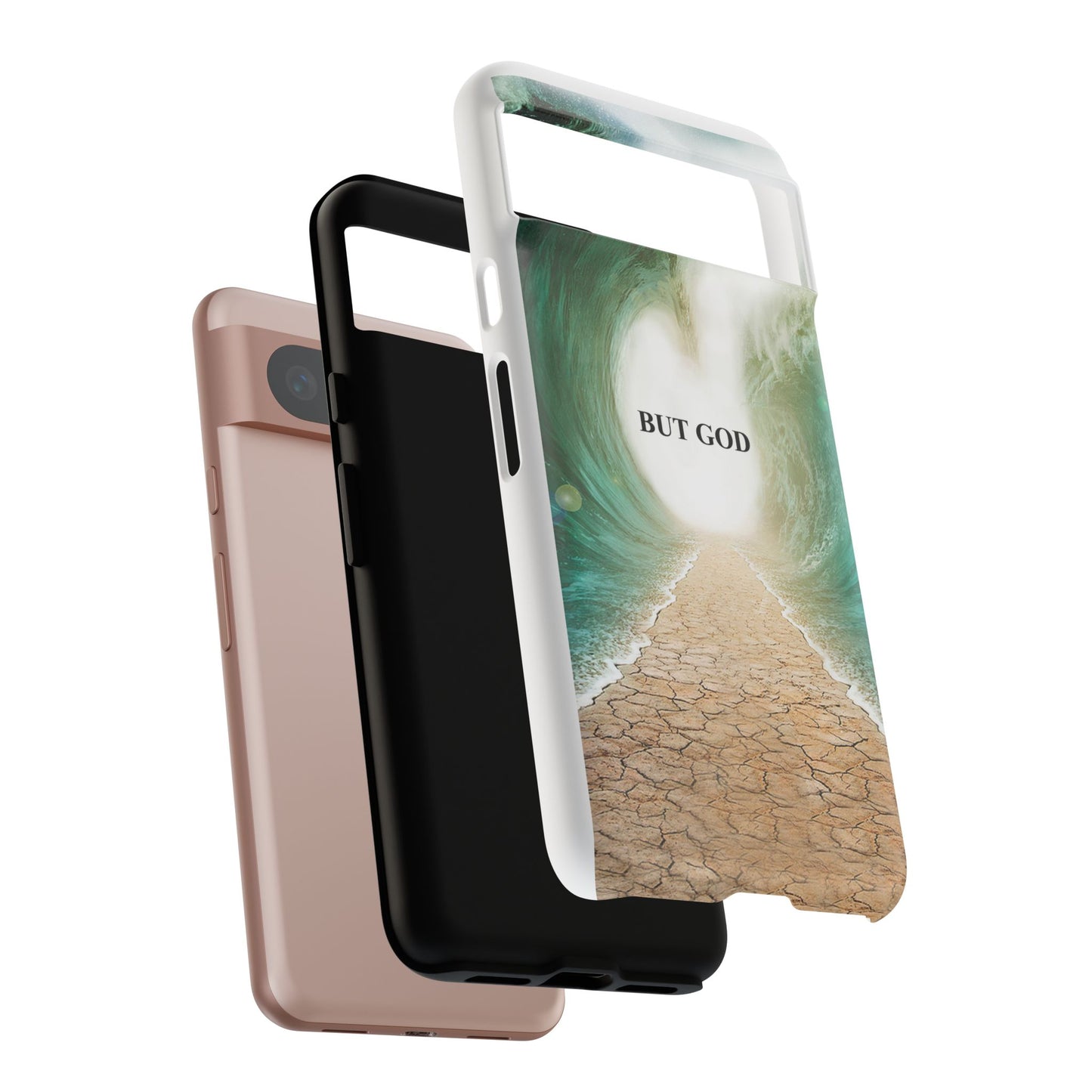 Phone Case — 'But God' Parting Sea Inspirational Christian Faith Design