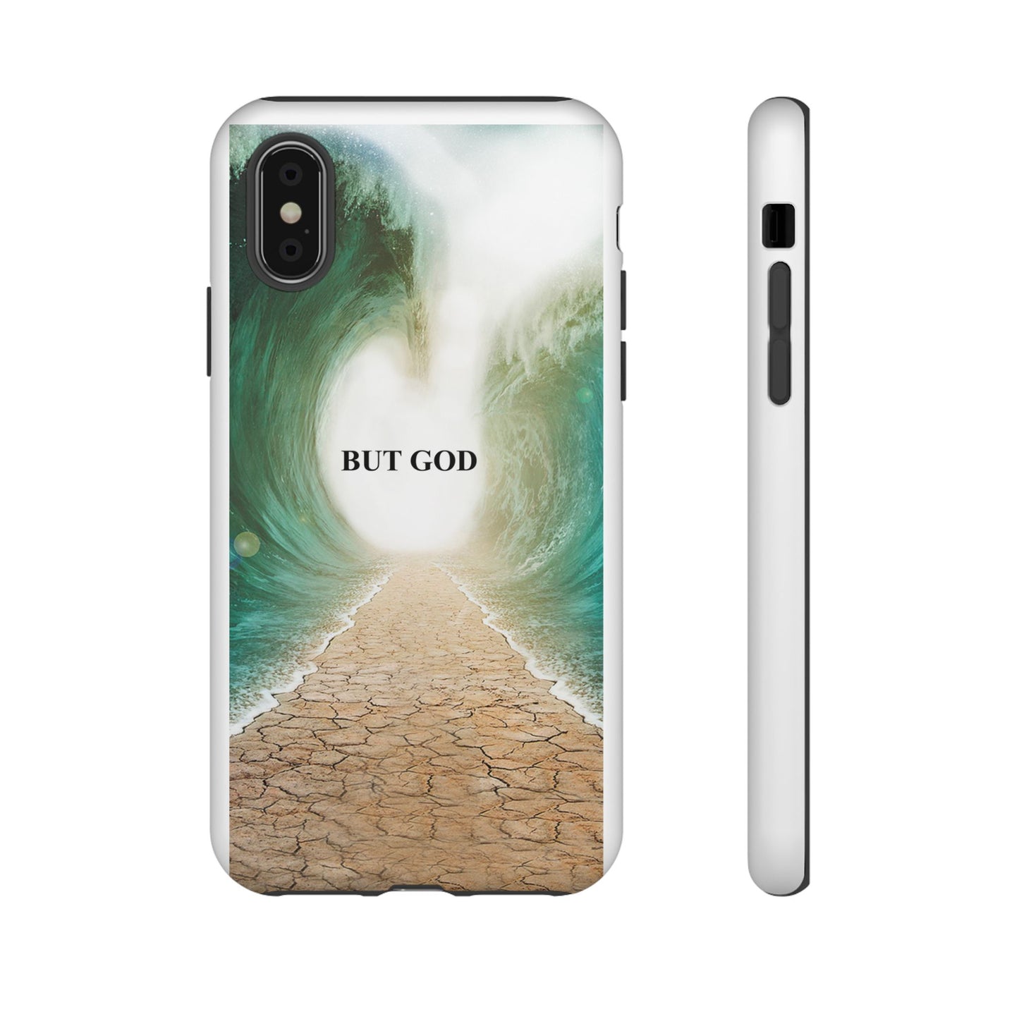 Phone Case — 'But God' Parting Sea Inspirational Christian Faith Design