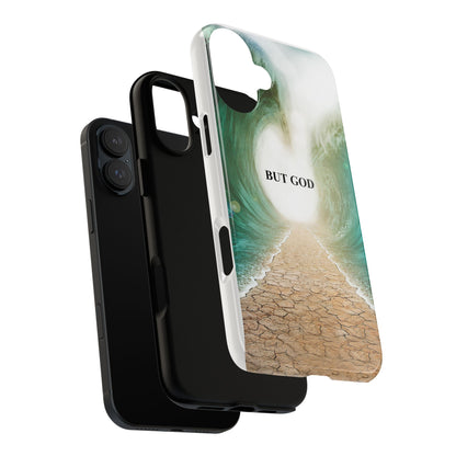 Phone Case — 'But God' Parting Sea Inspirational Christian Faith Design