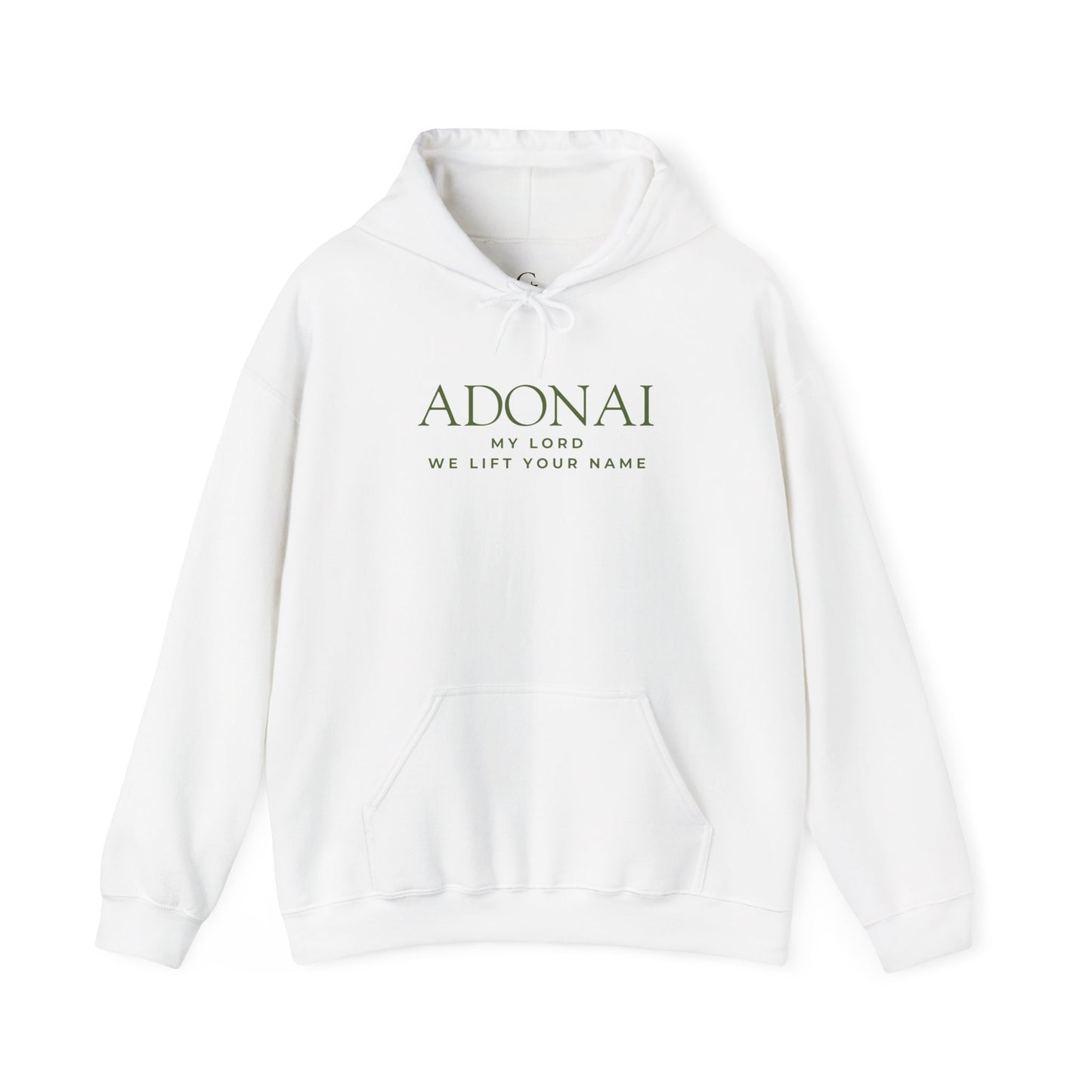 Adonai Hoodie — "Adonai My Lord We Lift Your Name" Christian Faith Pullover