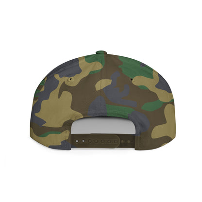 But God Flat Bill Snapback Hat — Minimal Faith Embroidered Cap