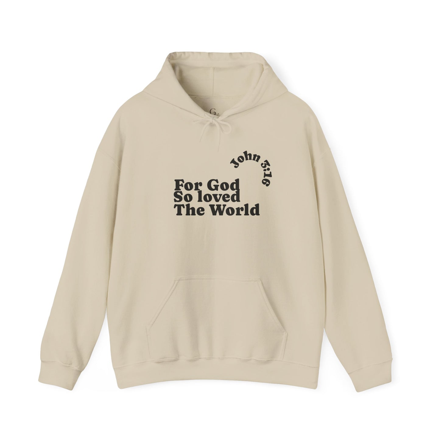 John 3:16 Christian Hoodie — "For God So Loved The World" Faith Sweatshirt