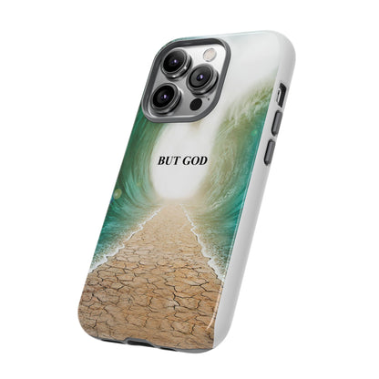 Phone Case — 'But God' Parting Sea Inspirational Christian Faith Design
