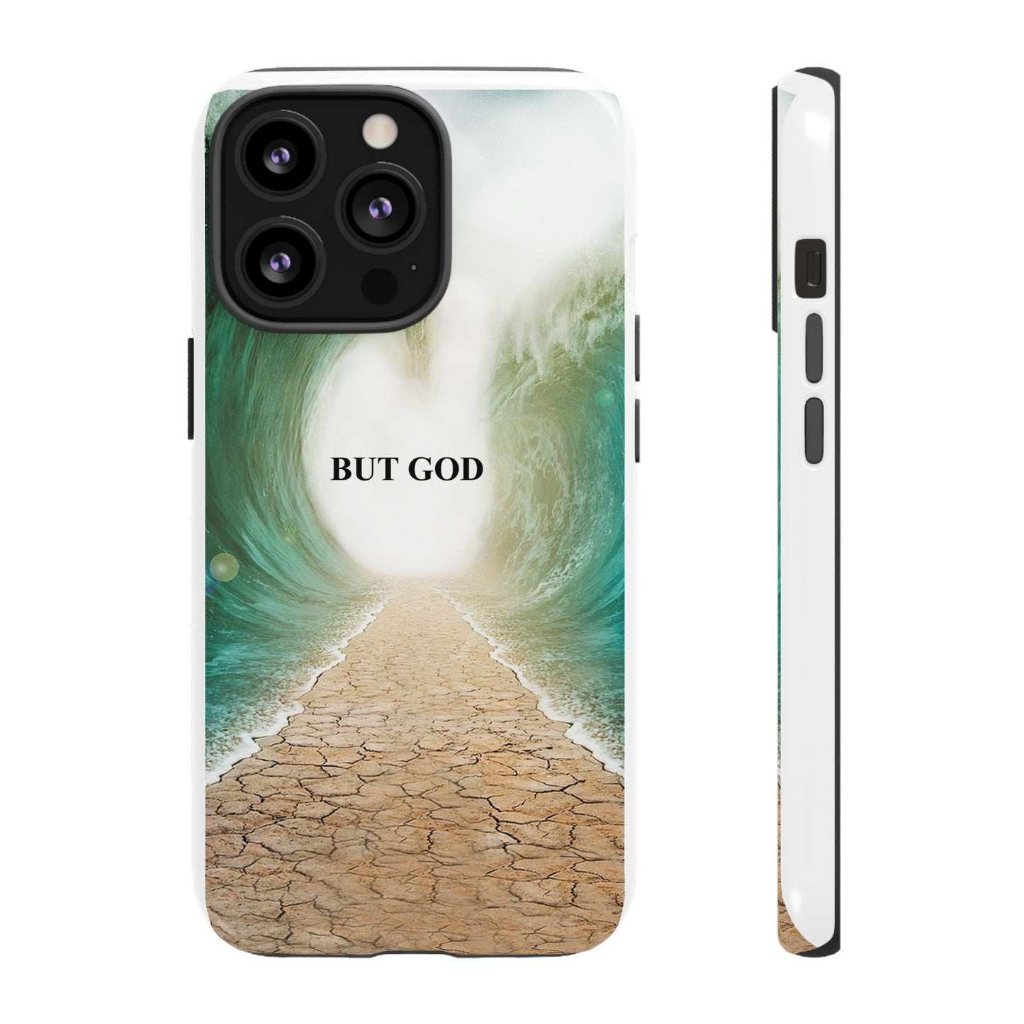 Phone Case — 'But God' Parting Sea Inspirational Christian Faith Design