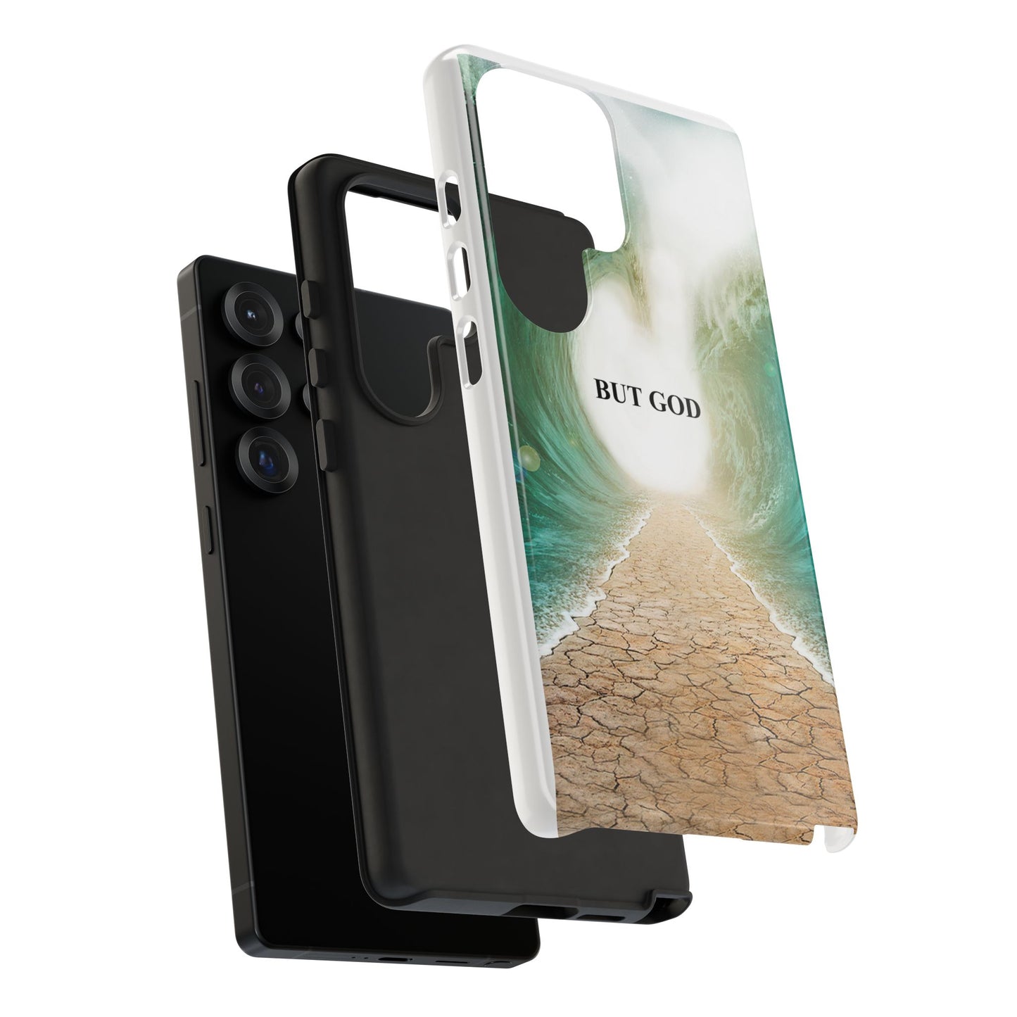 Phone Case — 'But God' Parting Sea Inspirational Christian Faith Design